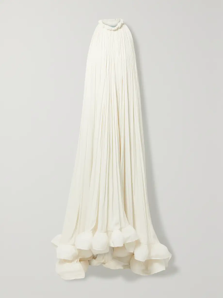 Lanvin - Ruffled Charmeuse Gown - Off-white Cover