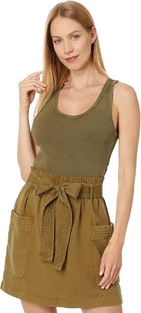 Faherty Sunwashed Rib Tank (Military Olive) Women's Clothing Cover