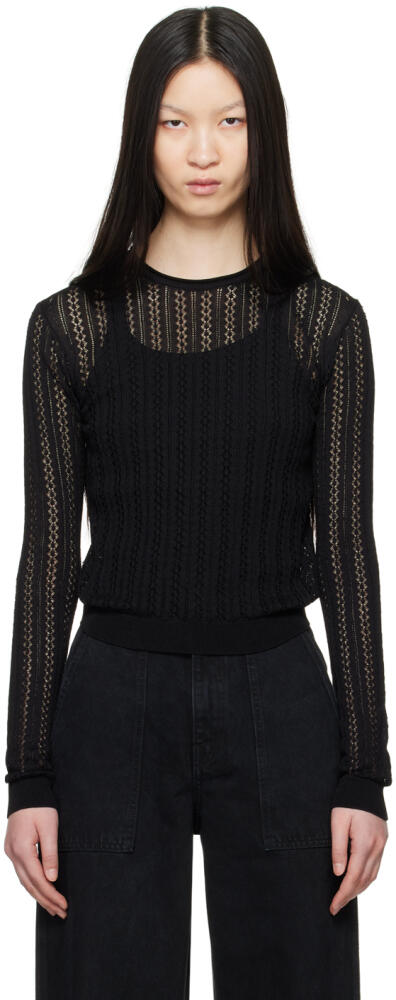 KHAITE Black 'The Colleen' Sweater Cover