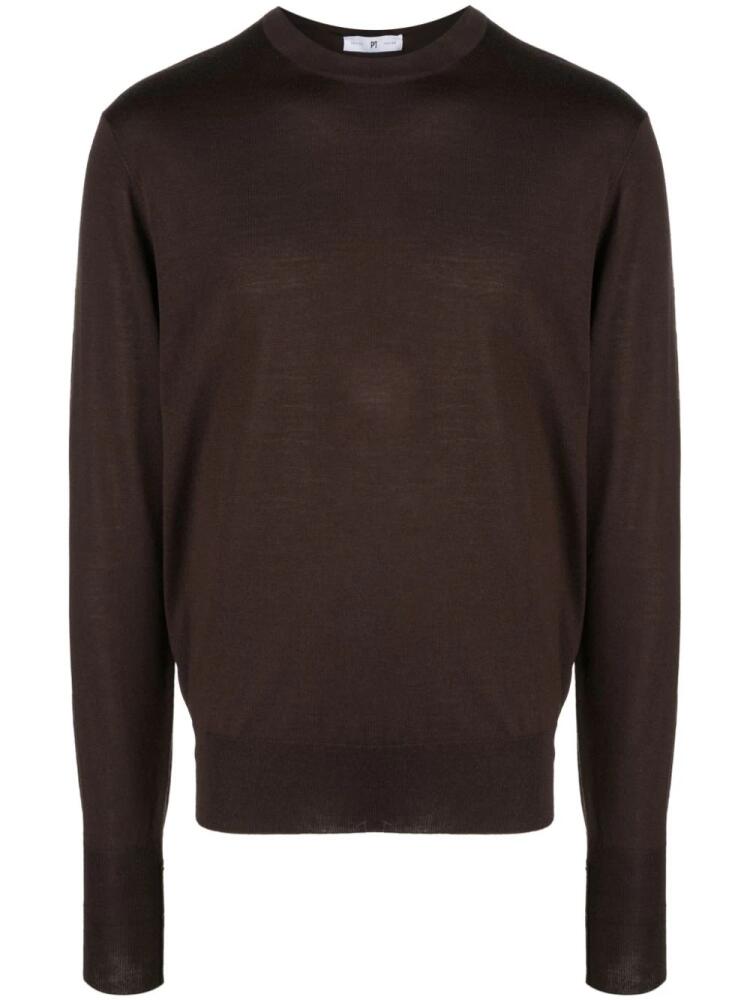 PT Torino crew-neck fine-knit jumper - Brown Cover