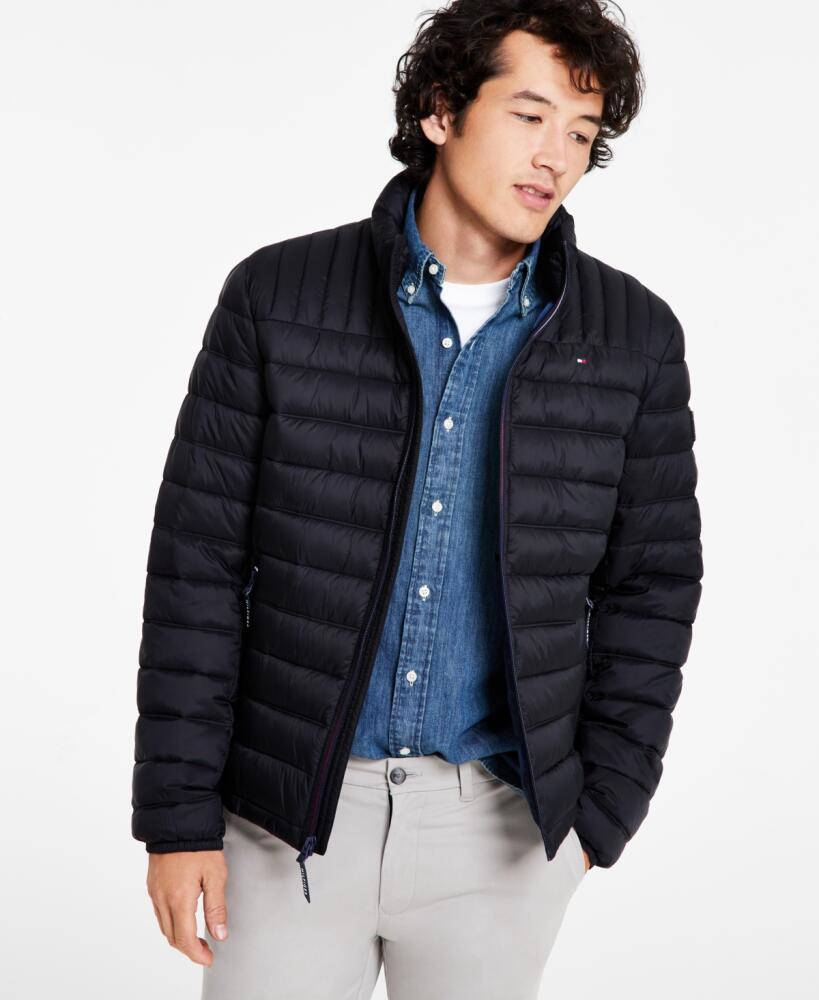 Tommy Hilfiger Men's Packable Quilted Puffer Jacket - Black Cover