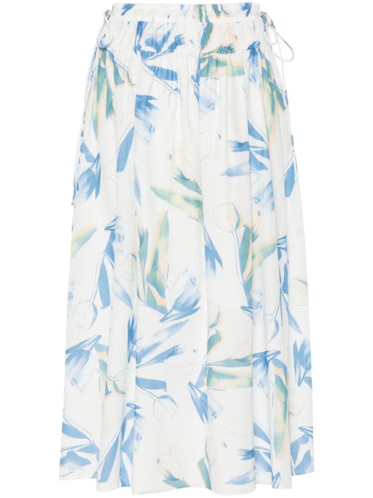 Paul Smith floral-print flared midi skirt - Blue Cover