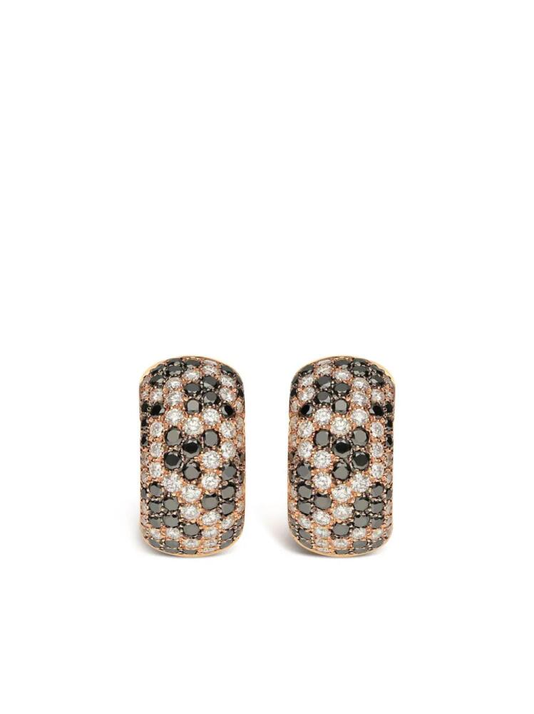 LEO PIZZO 18kt rose gold Leopard diamond earrings - Pink Cover