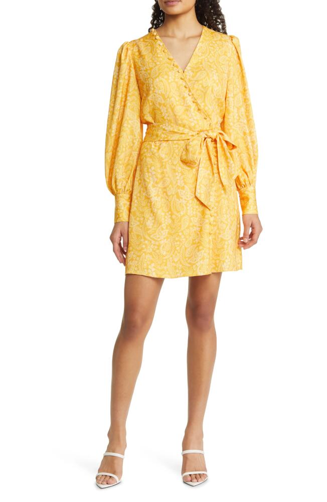 Fraiche by J Paisley Long Sleeve Dress in Yellow Cover