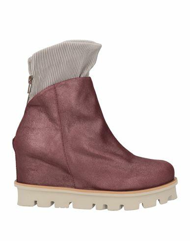 Patrizia Bonfanti Woman Ankle boots Burgundy Soft Leather Cover