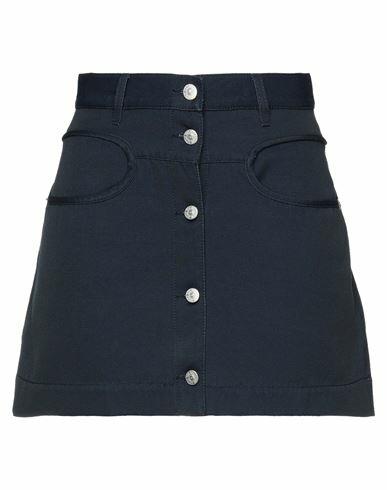 Diesel Woman Mini skirt Midnight blue Cotton, Polyester Cover