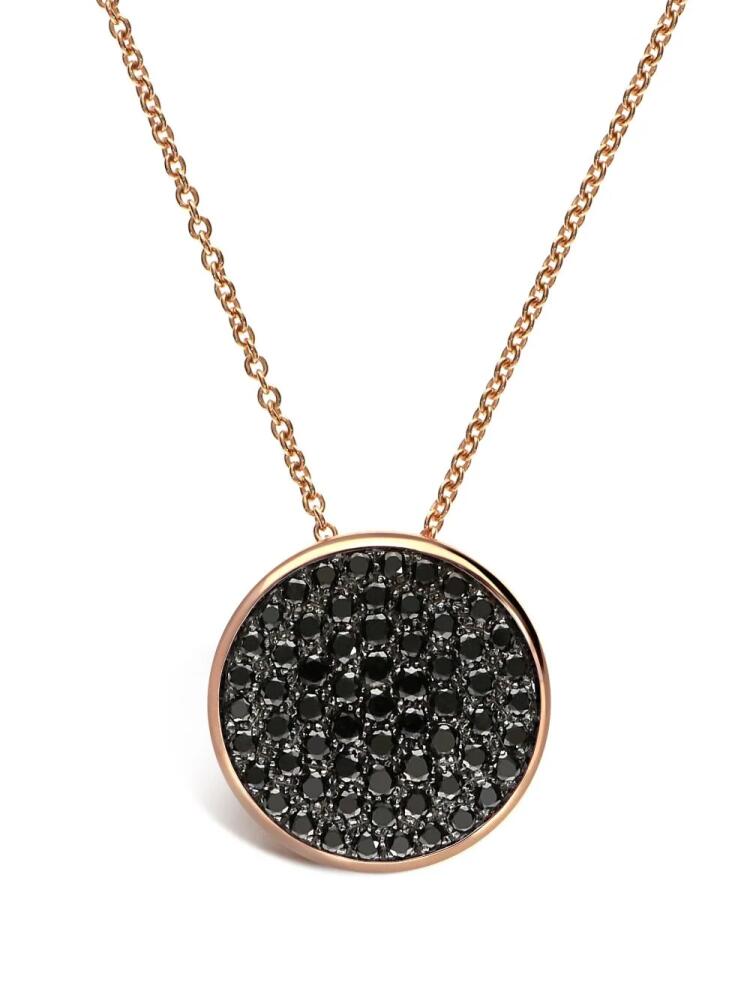 LEO PIZZO 18kt rose gold Coin diamond pendant necklace - Pink Cover