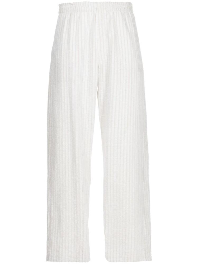 Craig Green stripe-pattern cotton track pants - White Cover