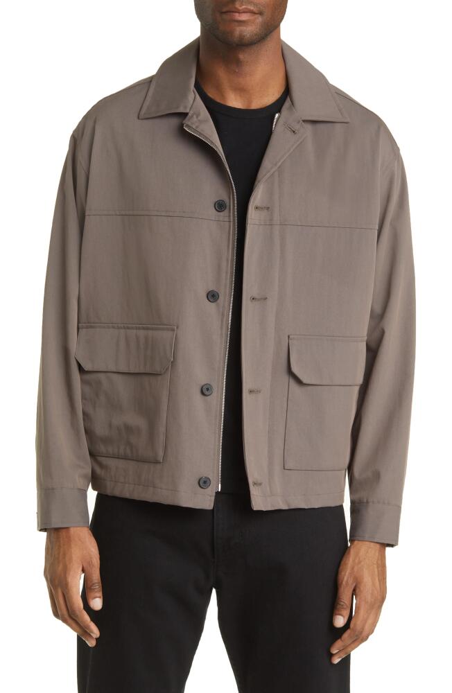 FRAME Twill Club Jacket in Walnut Cover