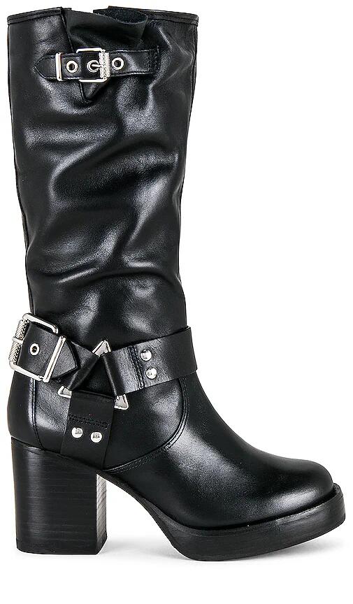 Schutz Kiara Block Boot in Black Cover