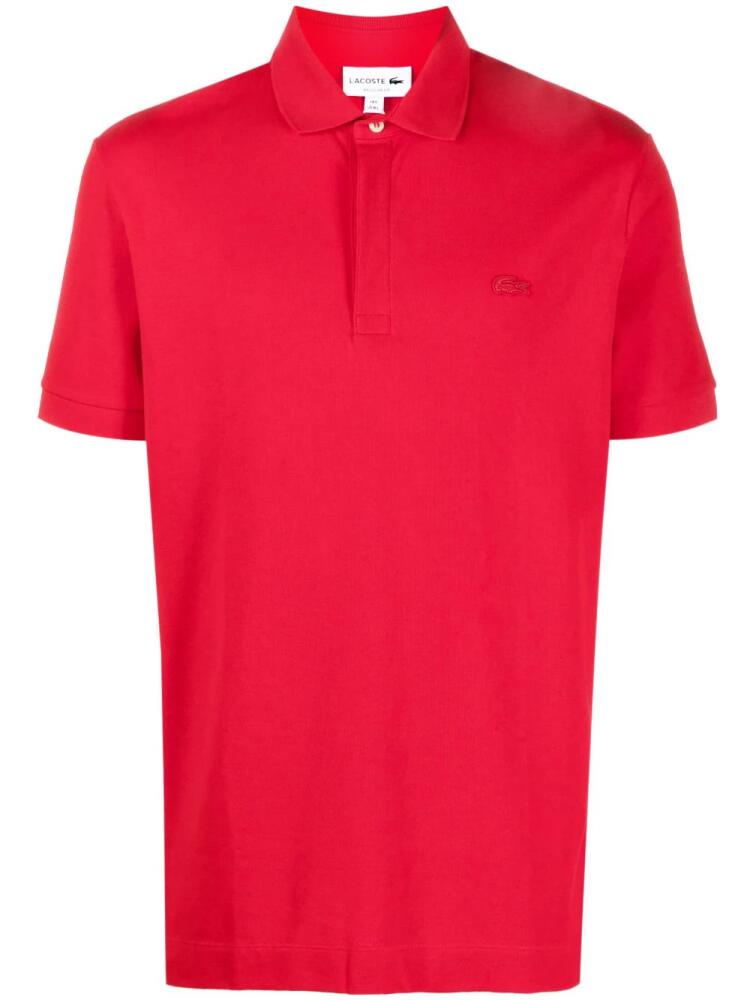 Lacoste logo-patch cotton polo shirt - Red Cover