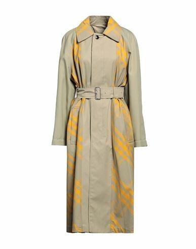 Burberry Woman Overcoat & Trench Coat Sage green Cotton Cover