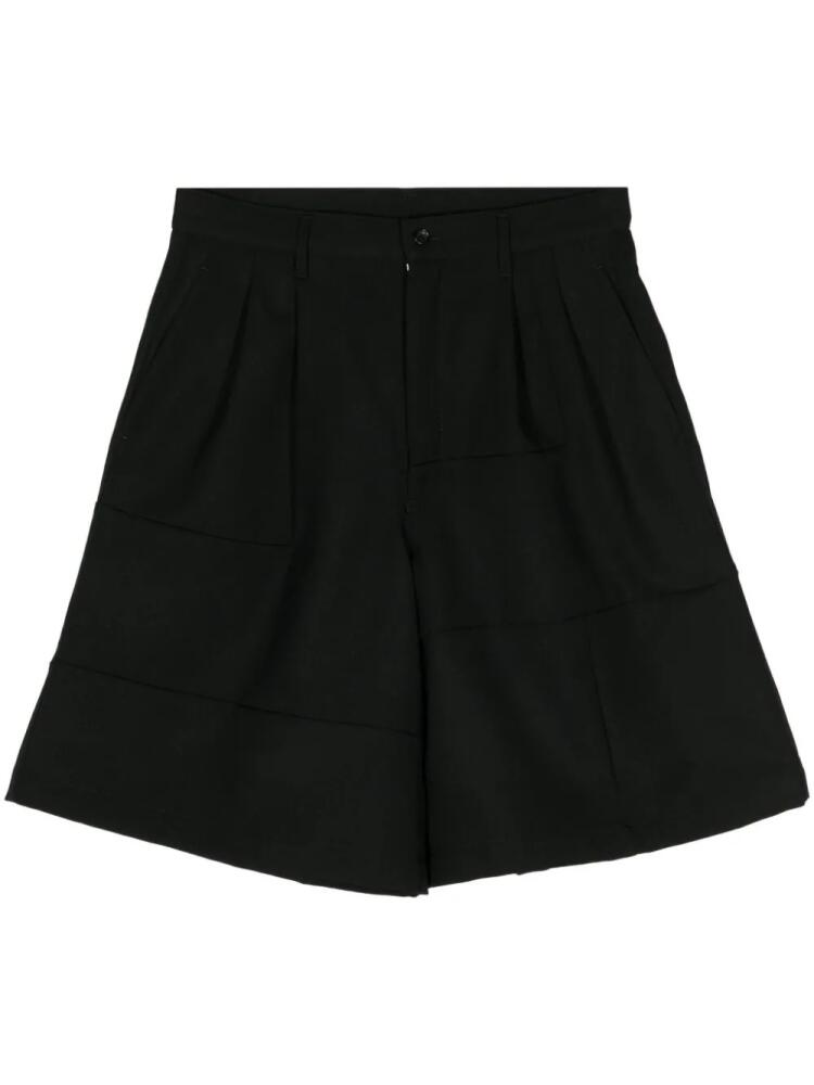 Comme Des Garçons Shirt pleated wool tailored shorts - Black Cover