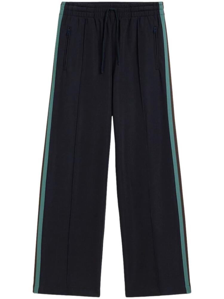 AMI Paris stripe-detailing track pants - Blue Cover