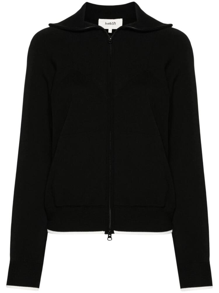 Ba&Sh Dimo ribbed zipped cardigan - Black Cover