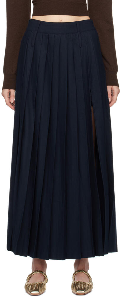 The Frankie Shop Navy Bailey Maxi Skirt Cover