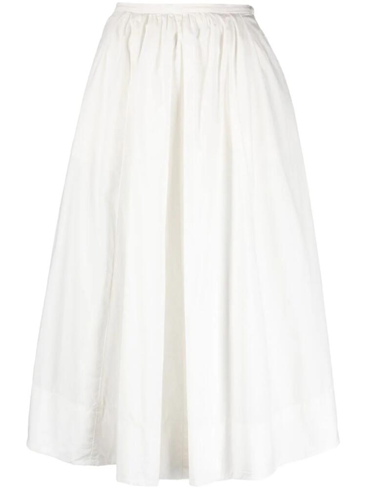 Forte Forte high-waist pleated midi skirt - White Cover