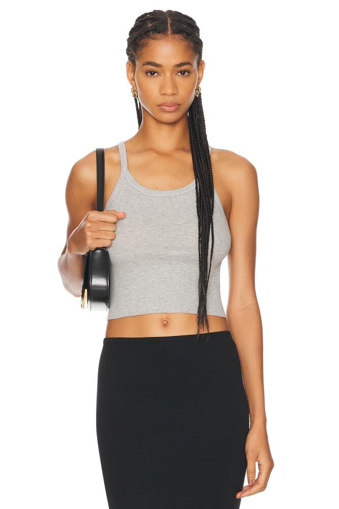 Eterne Cropped Rib Tank Top in Grey Cover