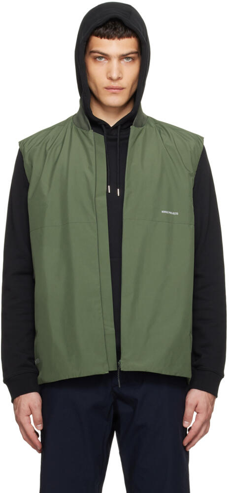 NORSE PROJECTS Green Stand Collar Vest Cover