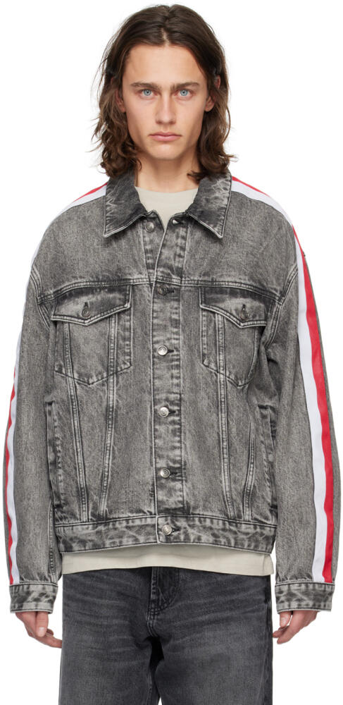 Hugo Gray Grosgrain Denim Jacket Cover