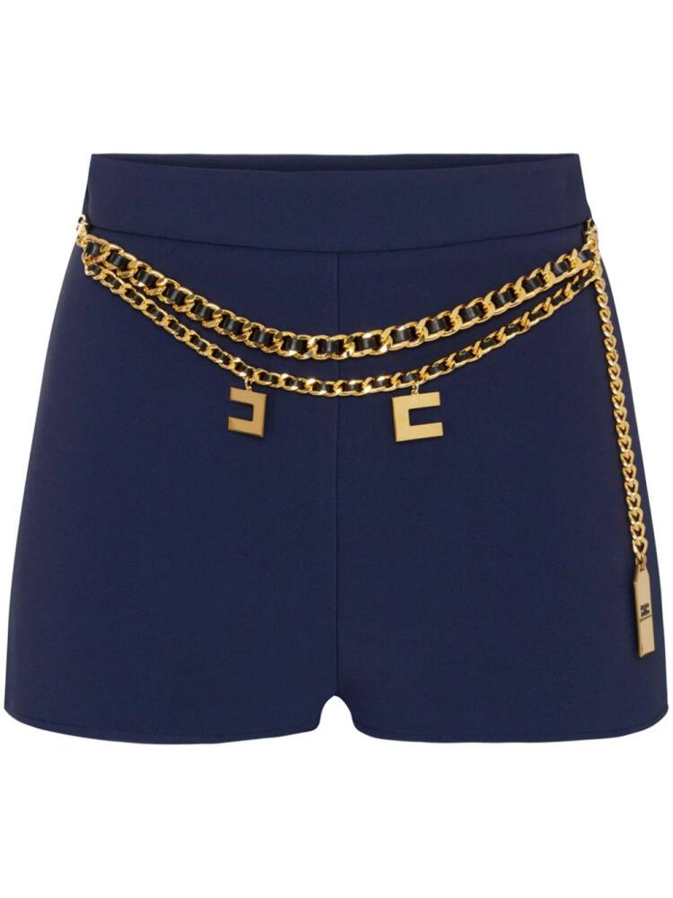 Elisabetta Franchi chain link-detailing shorts - Blue Cover