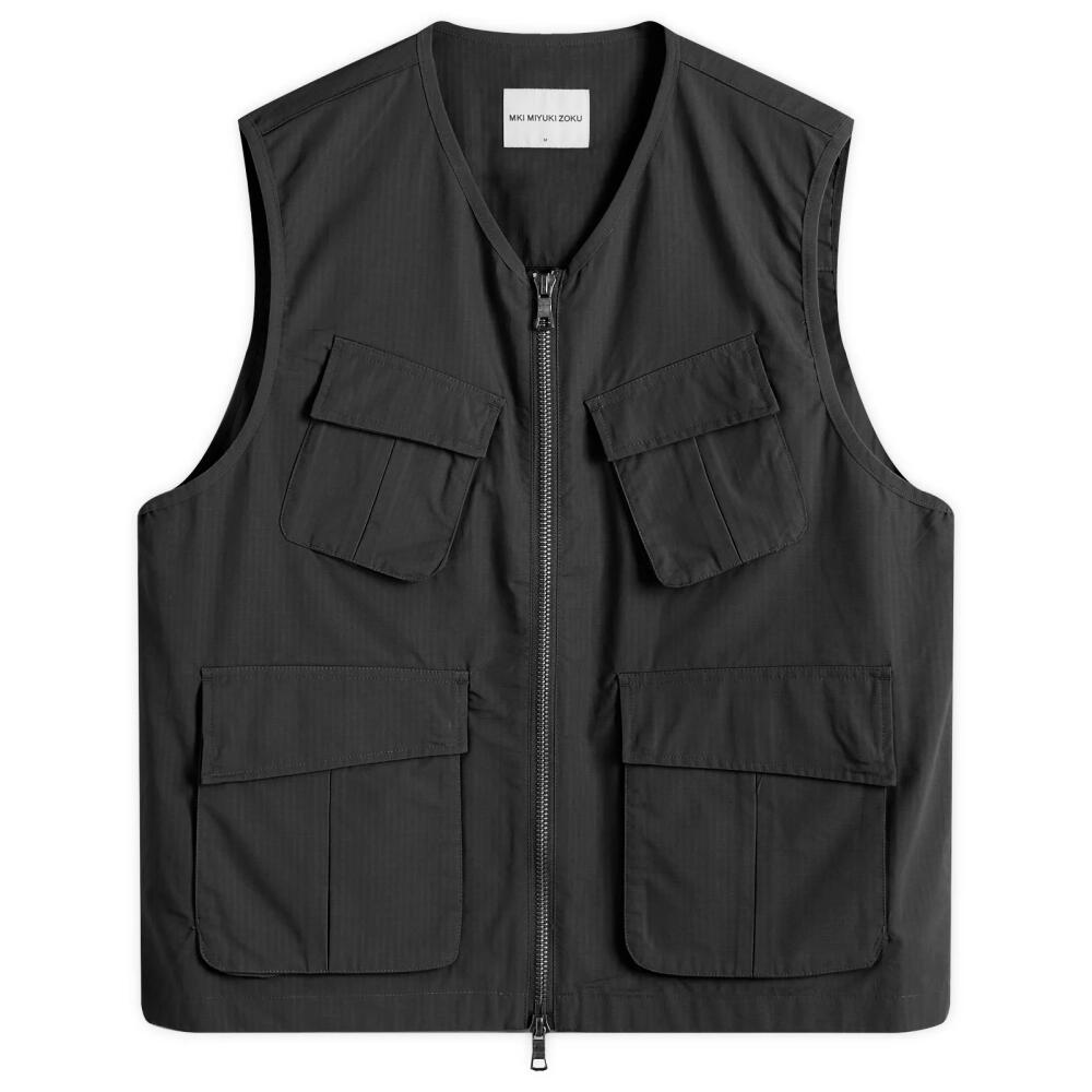 MKI Men's Ripstop Cargo Vest in Black Cover