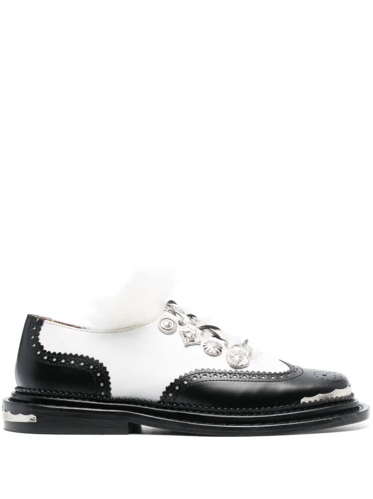 Toga Pulla two-tone 35mm embellished oxford shoes - Black Cover