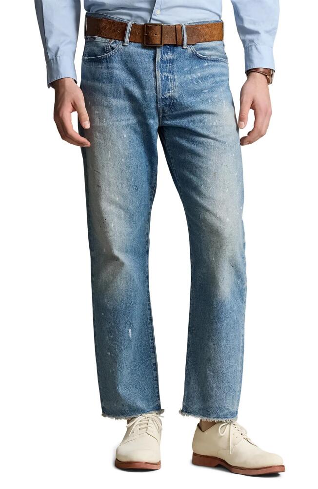 Polo Ralph Lauren Heritage Straight Fit Distressed Jeans in Habana Cover