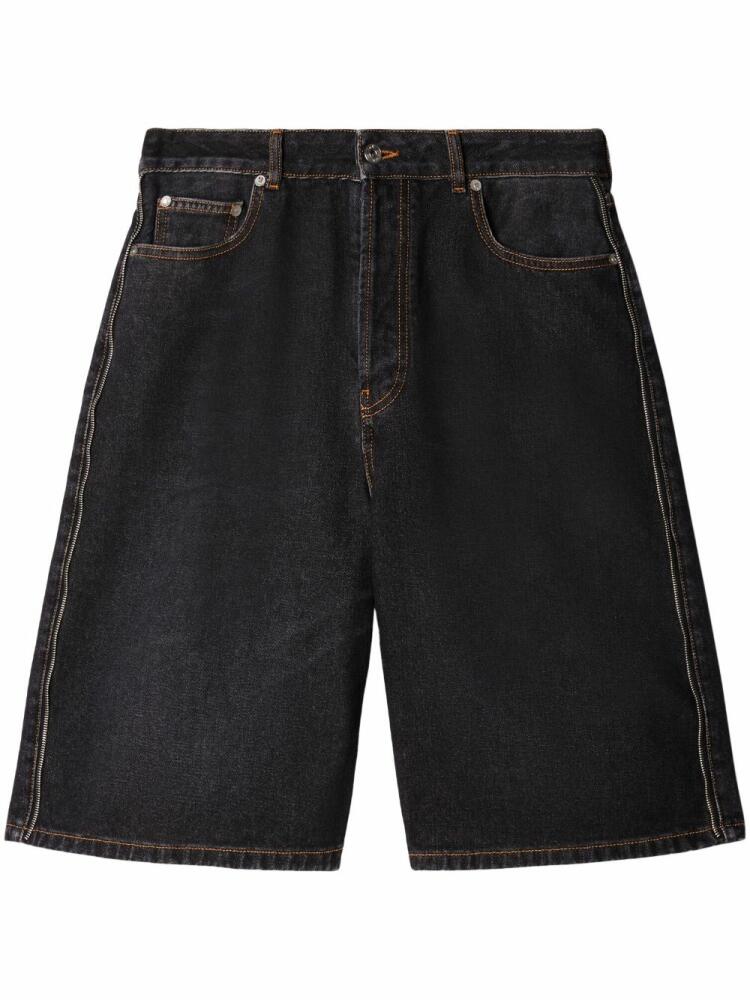 Off-White Arrows tab denim shorts - Black Cover