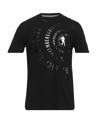 Bikkembergs Man T-shirt Black Cotton, Elastane Cover