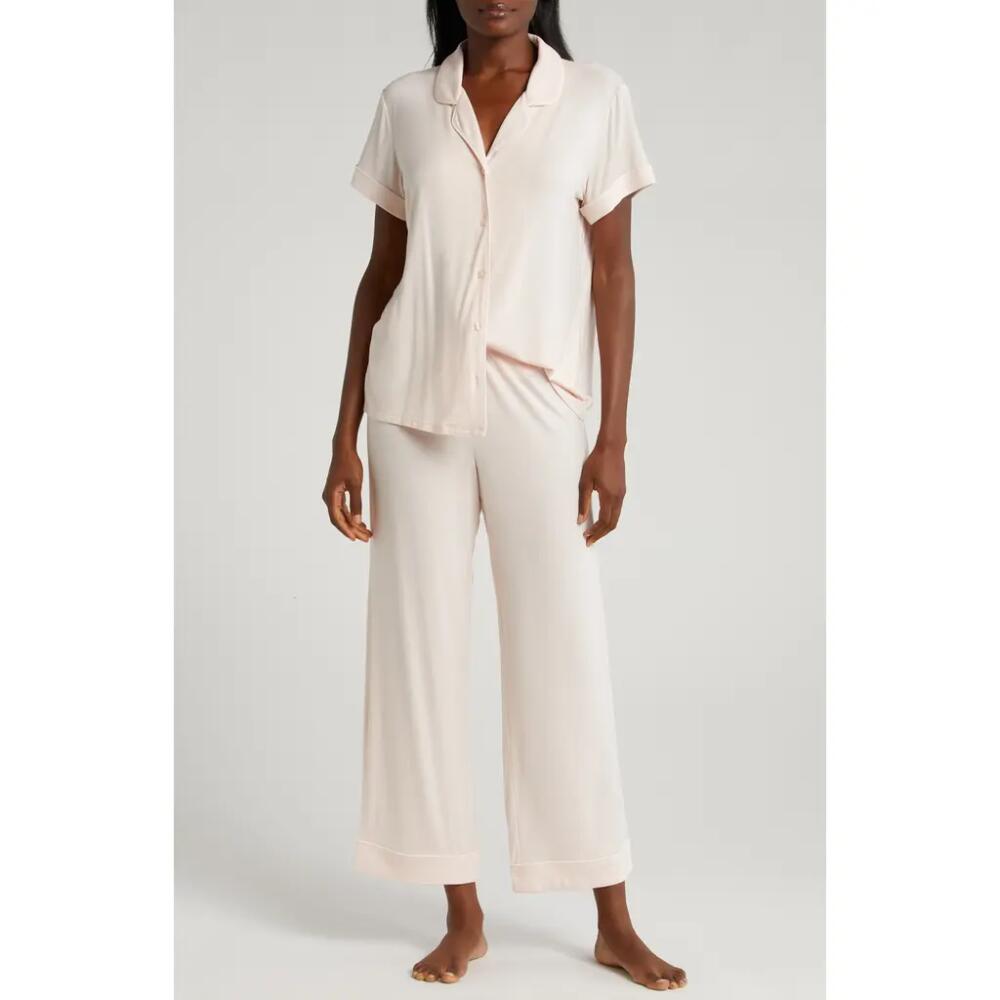 Nordstrom Moonlight Eco Crop Pajamas in Pink Peony Bud Cover