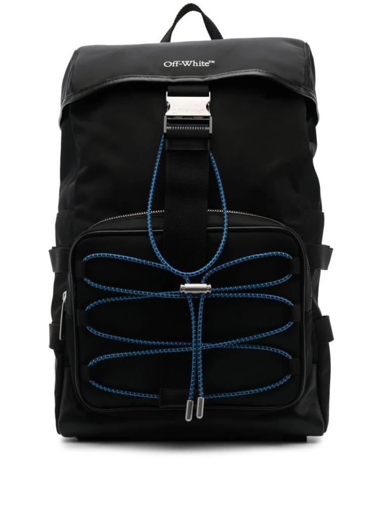 Off-White Courrie Flap drawstring backpack - Black Cover