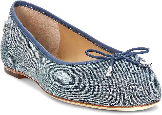 LAUREN Ralph Lauren Jayna Ballet Flat (Blue) Women's Flat Shoes Cover