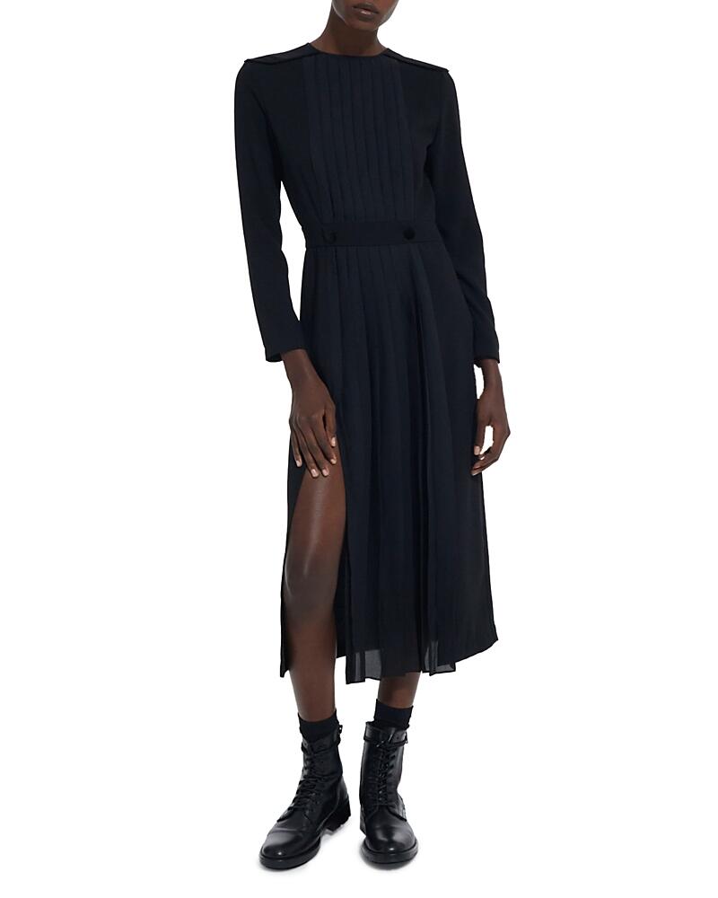 The Kooples Daisy Pleated Midi Dress Cover