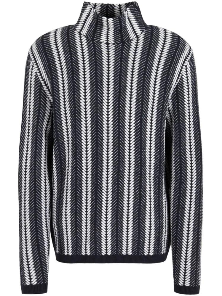 Emporio Armani high-neck sweater - Blue Cover