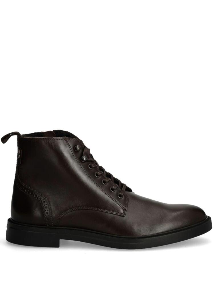 BOSS leather ankle boots - Brown Cover