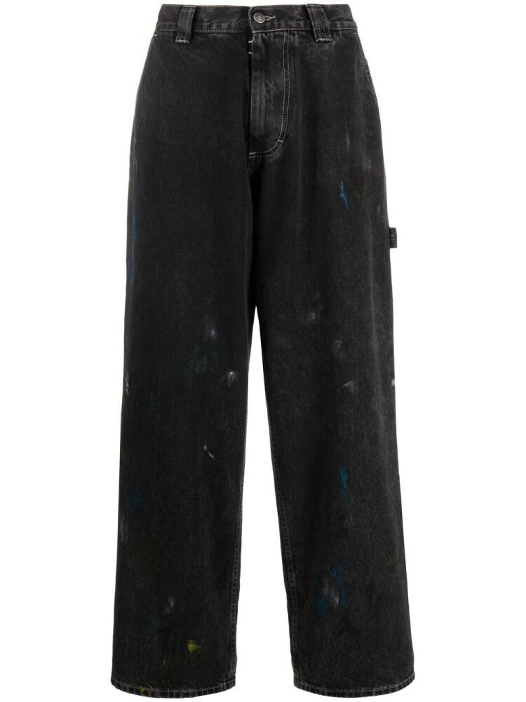 Maison Margiela Paint wide-leg jeans - Black Cover