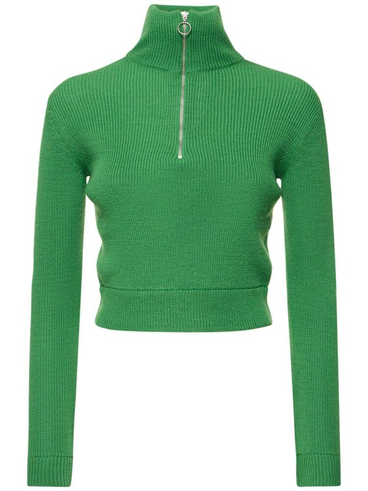 ACNE STUDIOS Rib Knit Wool Blend Sweater W/logo Cover