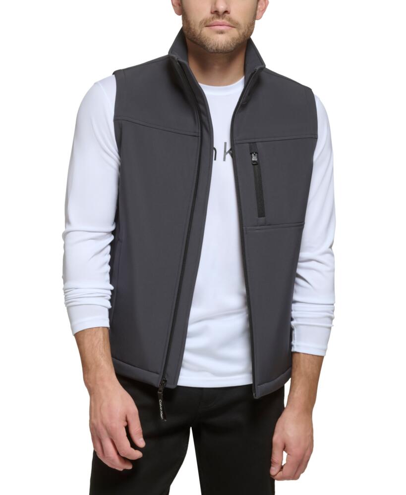 Calvin Klein Men's Infinite Stretch Soft Shell Vest - Iron Cover