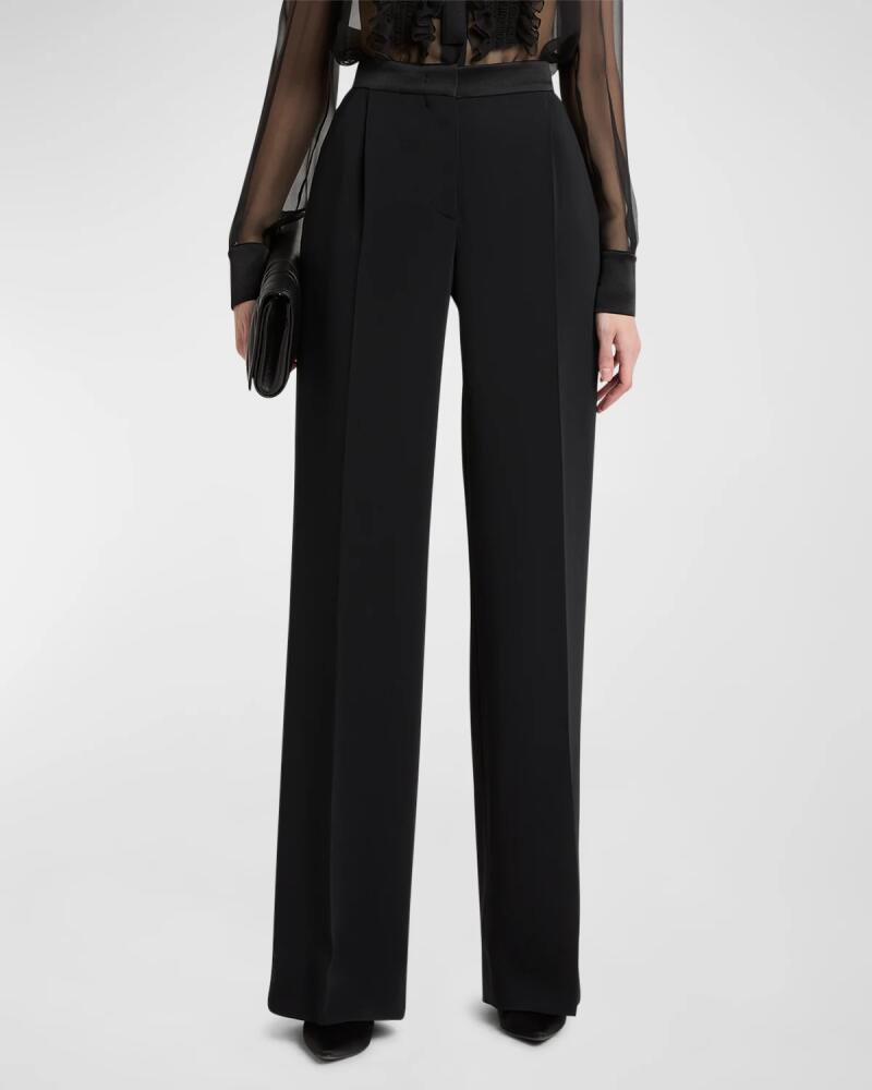 Alberta Ferretti High-Rise Pleated Flared Trousers Cover