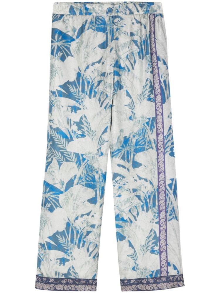 Pierre-Louis Mascia Aloe silk trousers - Grey Cover