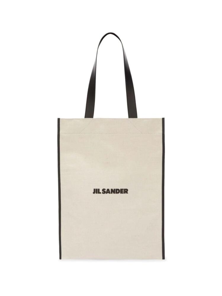 Jil Sander flat shopper medium tote bag - White Cover