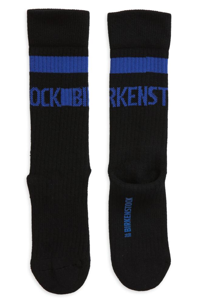 Birkenstock Stripe Logo Crew Socks in Black Black Cover