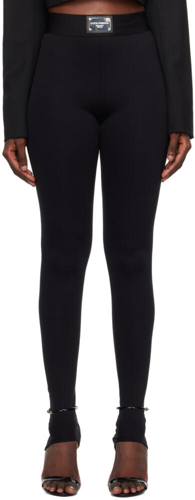 Dolce&Gabbana Black Plaque Leggings Cover