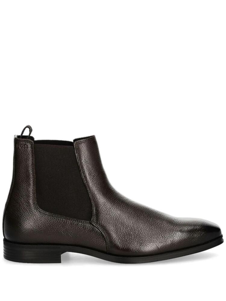 BOSS leather chelsea boots - Brown Cover