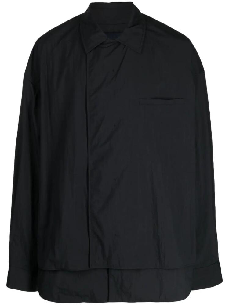 Juun.J asymmetric long-sleeved shirt - Black Cover