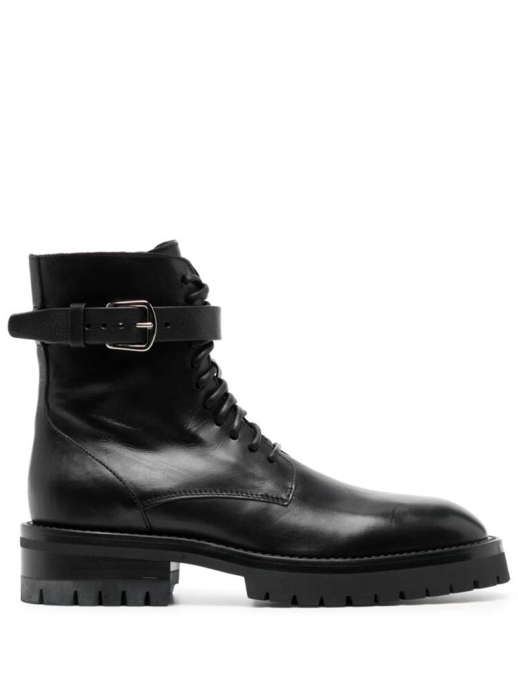 Ann Demeulemeester Cisse leather combat boots - Black Cover