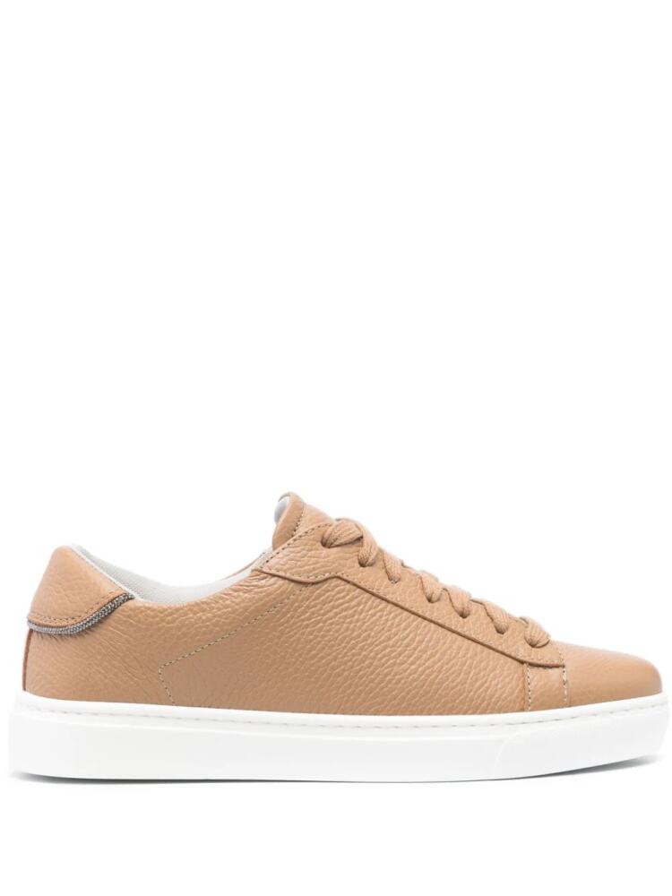 Fabiana Filippi lae-up leather sneakers - Brown Cover