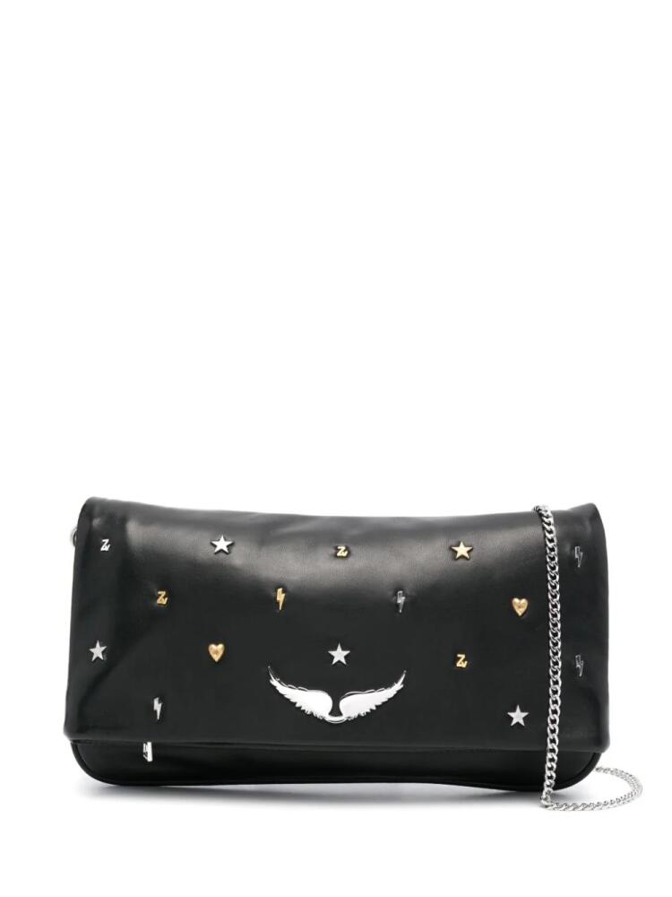 Zadig&Voltaire Rock Lucky Charms leather clutch bag - Black Cover