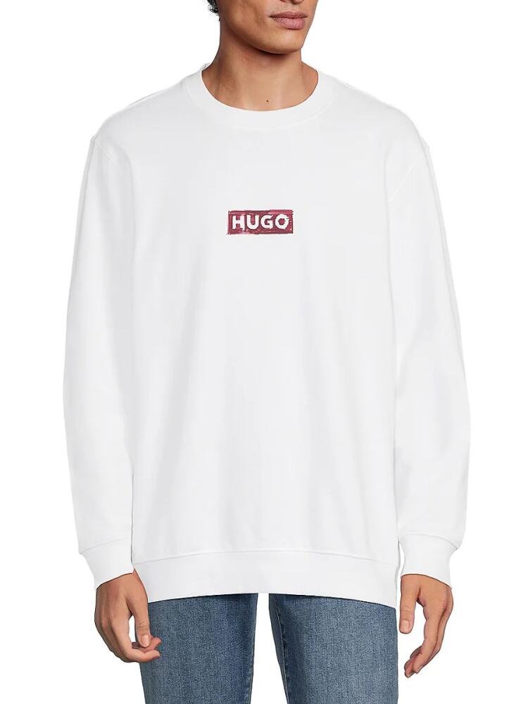 HUGO Men's Dangiloso Logo Sweatshirt - White Cover